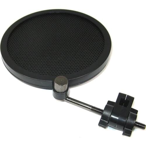 Besegad Double-layer Iron Mesh Microphone Microfone Mic Wind Screen Anti Pop Filter for Studio Recording Video Chat Broadcasting