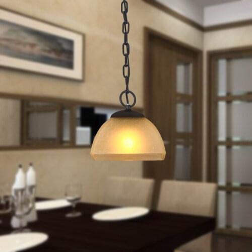 European Wrought Iron Small A Chandelier Single Head Restaurant A Chandelier Aisle Lamp Bedside A Chandelier Concise Glass Table