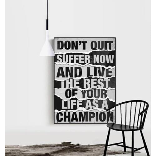 Text Canvas Painting Motivational Graffiti Street Art Canvas Posters and Prints Wall Art Picture for Bedroom Home Decor Cuadros