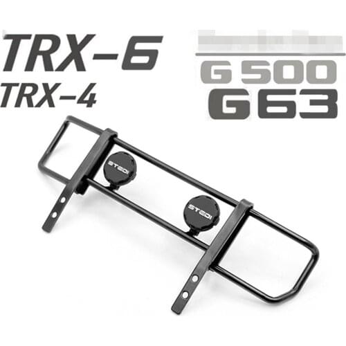 Metal Front Bumper with 2 LED Lights Cover for TRAXXAS TRX6 G63 TRX-4 G500 RC Car Upgrade Parts Accessories