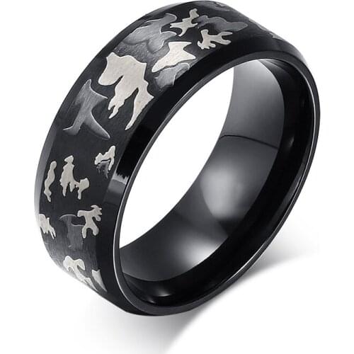 Men ring for Womenman ring jewelry vendors black Camouflage Pattern men