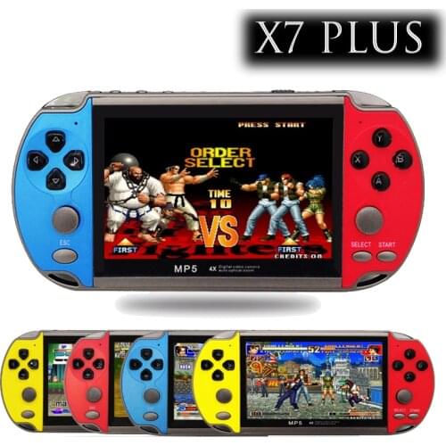 New X7 PLUS Retro Game Handheld Game Console Built-in 6000 Classic Games Portable Mini Video Player 4.3 Inch IPS Screen 8G+32G