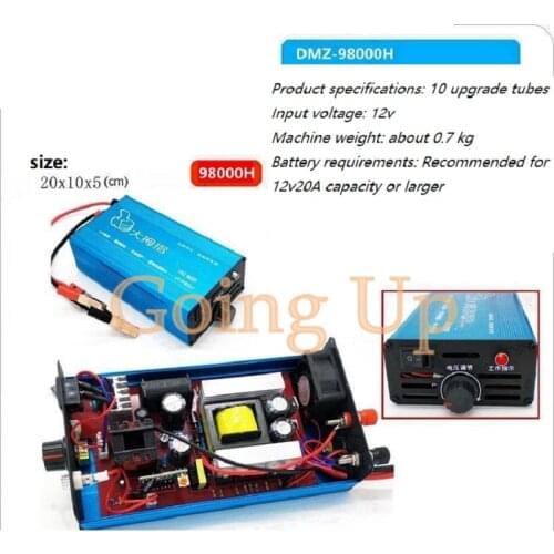 New product 98000H multi-function thumb head high power saving 12v boost power converter intelligent inverter 10 tube