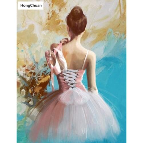 New "Dancing Girl" Mural 5D DIY Diamond Embroidered Square/Round Diamond Painting Cross Stitch Rhinestone Mosaic Home Decoration