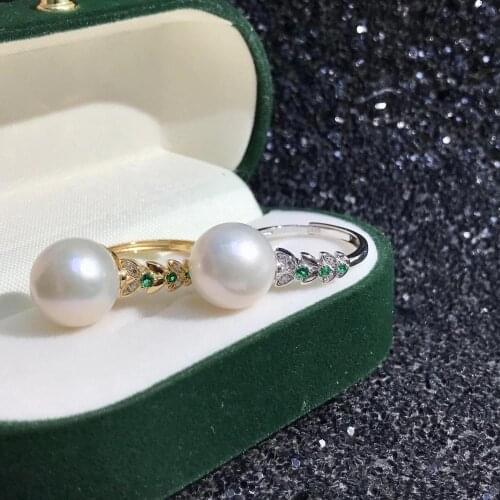 New Anniversary 925 Sterling Silver Adjustable Ring Settings Findings Mountings Parts for Pearl Corals Jade Crystal, 5pcs/lot