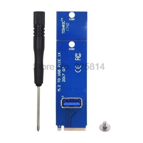 By dhl 100pcs PCI Express PCI-E USB 3.0 port Female to NGFF M.2 M Male Network Adapter Converter Card Conversion adapter