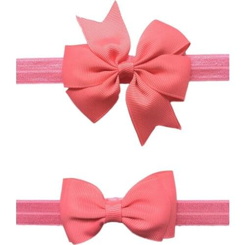 On sale 2pcs Newborn Bow Headband Double Bowknot Headbands Kids Hair Accessories Summer Style Hair Bands Headwear