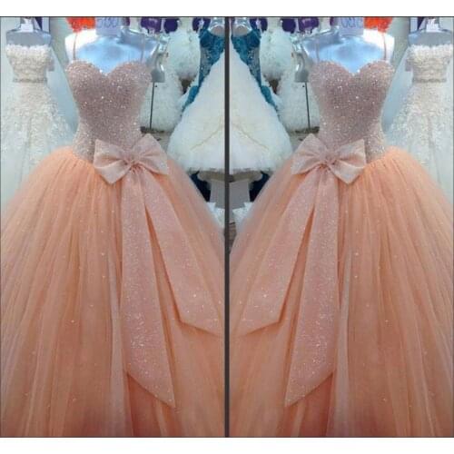 Luxury Quinceanera Dresses 2020 With Sweetheart Organza Bow Sashes Floor-Length Dresses For 15 Years Plus Size