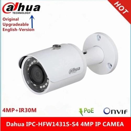 Dahua IPC-HFW1431S-S4 4MP outdoor IP Camera WDR IR30M Night Vision IP67 POE P2P Mini-Bullet Camera