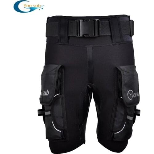 YONSUB Scuba Diving Shorts with Pocket 3mm Neoprene Tech Shorts Wetsuits Spearfishing Surfing Shorts Canoeing Kayaking Shorts