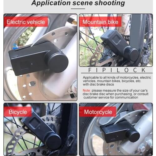 Smart Fingerprint Disc Brake Lock Anti-theft Bluetooth-compatible Electric Lock