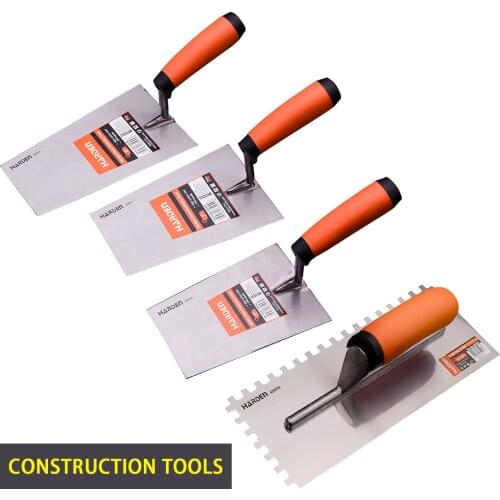 6/7/8 inch Construction Tools Putty Knife Brick Trowel Laying Carbon Steel Blade Pointing Plaster Tool Carbon Steel For Tiling