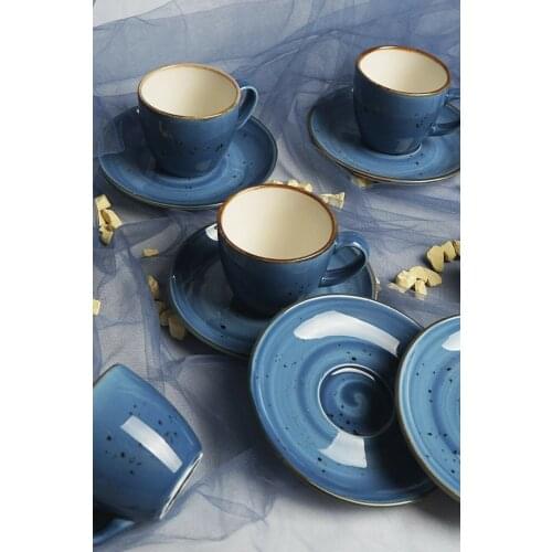 Turkish Coffee Japanese and Turkish Style Teacup Water Cup Stoneware Ceramic Hand-painted Kungfu Teacup Cuisine Drinkware