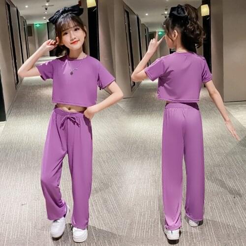 2021 spring autumn Girls Clothes Suit tracksuit dancing t shirt + sports loos pants Child Outfits Christmas 4 5 6 7 8 9 12 years