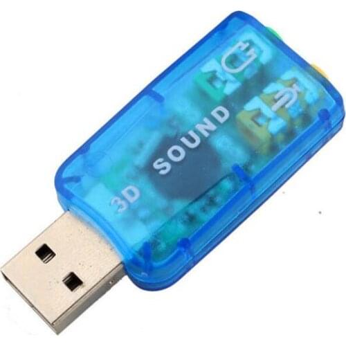 Virtual 5.1 Sound Card External USB Audio Adapter Sound Card USB to Jack 3.5mm Earphone Micphone for PC Laptop Computer Notebook