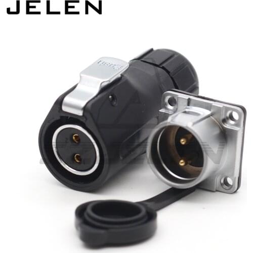 XHE20, IP67 2/3/4/5/6/7/8/9/10/12 pin Waterproof connector Square 4 holes panel mount connector power cable female plug socket