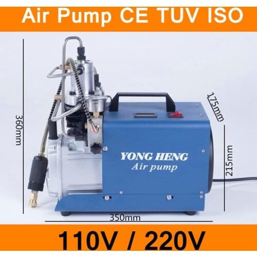 High Pressure Air Pump 110V 220V 300BAR 30MPA 4500PSI Electric Air Compressor for Pneumatic Airgun Scuba Rifle PCP Inflator CE