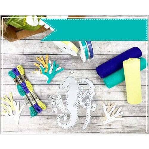 Animals Sea Seahorse Die Cutting Dies Scrapbook Diary Decoration Stencil Ebossing Template DIY Greeting Card Make Albums