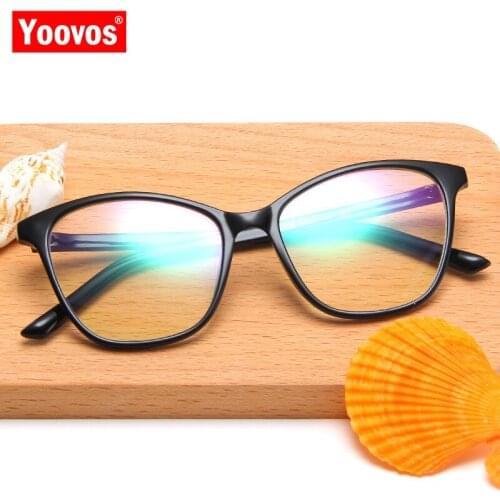 Yoovos Cat Eye Glasses Frame Women 2021 Retro Glasses Frame Clear Lens Eyeglasses Frames For Women Square Lunette De Vue Femme