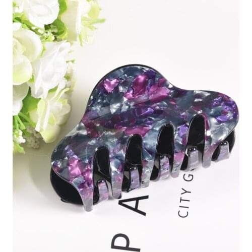 Fashion new style Large floral acrylic Hair Clips Girls Hairpins Crab Claws Jaw Clamp Hair Jewelry for Women Hair Accessories