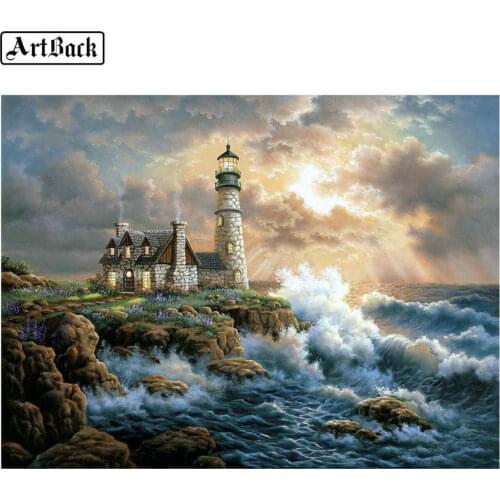 Diamond Mosaic Landscape Icon 5d Diamond Painting Full Square Diamond Embroidery Sewing Crafts Home Decor