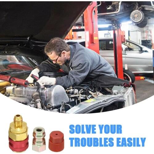 1Pcs Freon R134A H/L Auto Car Quick Coupler Connector Brass Adapters Air Conditioning Refrigerant Adjustable AC Manifold Gauge