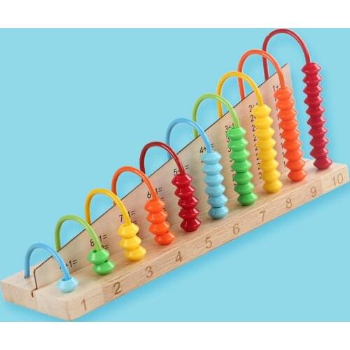 Child Wooden Abacus Toys Early Math Educational Learning Toy Calculat Bead Counting Intelligence Development Kid Montessori Toys