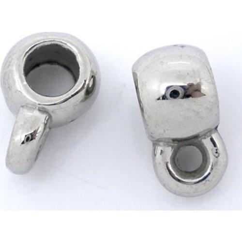 DoreenBeads 300PCs dull silver color Smooth Cup Bail Beads 9x6mm Findings (B03151)