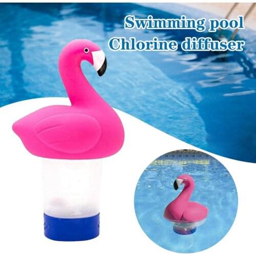 Flamingo Animal Floating Chlorine Dispenser For 3 Inch Chlorine Tablets For Swimming Pool Cleaning Tablets