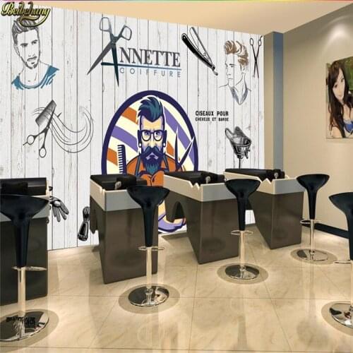 Beibehang Custom Photo Wallpaper Mural Retro Vintage Wooden Wall From Beauty Shop Hairdresser Background Wall papel de parede