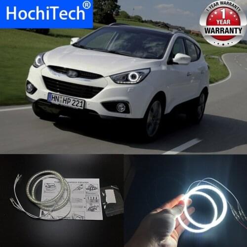 HochiTech for Hyundai ix35 2010-2012 Ultra bright SMD white LED angel eyes 2600LM 12V halo ring kit daytime running light DRL
