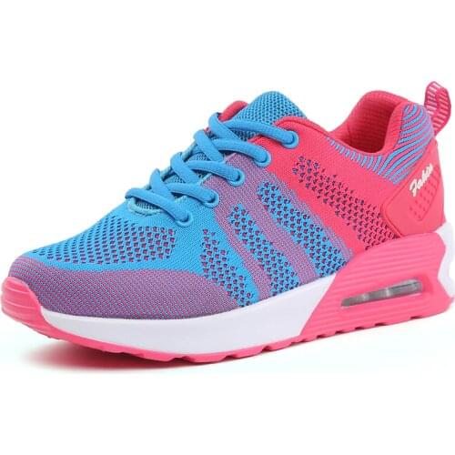 Fashion Tennis Shoes Women Breathable Lace-up Thick Sole Sneakers Autumn Female Outdoor Mesh Jogging Footwear Tenis Feminino
