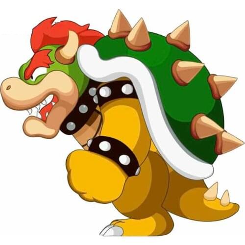 Hot Super Mario Cartoon Car Stickers Laptop Wall Decal DIY Car Body Decals Sunscreen KK13*12cm Vinyl