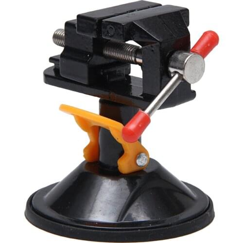 Mini Suction Vise Clamp Bench Clamp Universal Table Vise Vacuum Base 360 Degrees Swiveling for DIY Sculpture Craft Carving