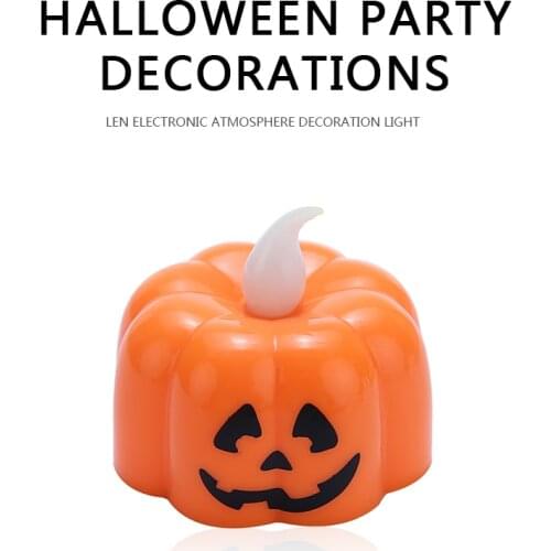 Mayitr 1pc Mini LED Electronic Pumpkin Spider Lamp Portable Home Decoration Candle Lamps Accessories For Party Decorations