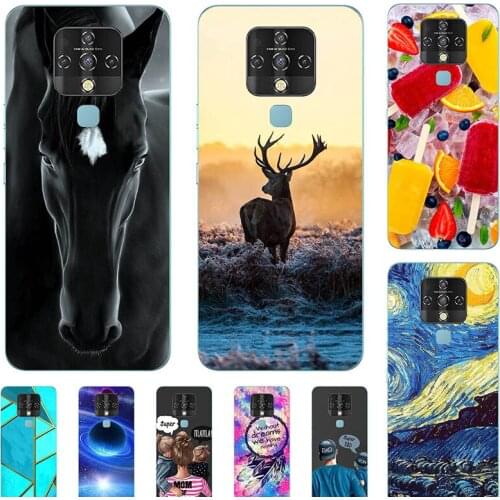 Fashion Bumper Cute Case For Tecno Camon 16 CE7 Camon16 Pro Camon 16 Premier Case Soft Silicone Cat Horse Flower Cover Shell