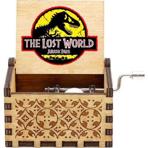 Jurassic Park Music Box You Are My Sunshine Wooden Hand Crank Music Christmas Gift Birthday Gift New Years Gift Dropshipping