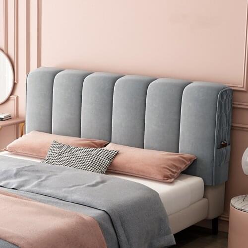 Bedside soft bag backrest cushion anti-collision head bed head cover European style fabric headboard cover can be customized
