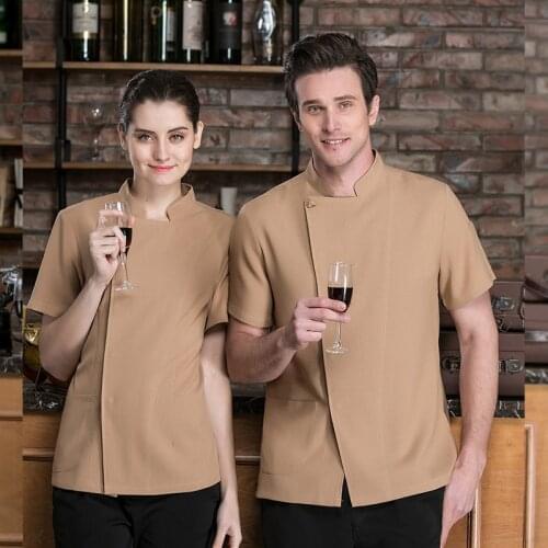 2018 Latest Fashion Hotel Summer Linen Chef Uniform Men & Women Catering Shop Work Clothing Restaurant Breathable Chef Jacket