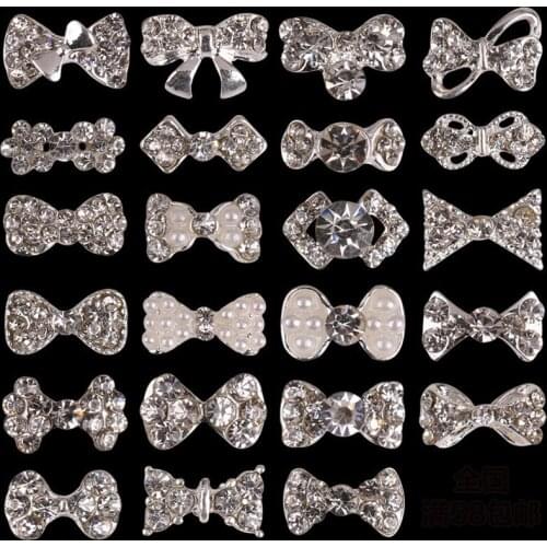 Wholesale Excellent Mixed Style 7-10mm Nail Art assorted alloy Accessories metal Rhinestone decoration 1000pcs/lot free shipping