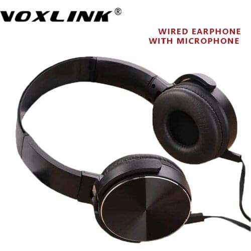 VOXLINK Wired Earphones Over Ear Headsets Bass Sound Music Stereo Earphone 3.5mm Audio Cable Gaming For iPhone Xiaomi Huawei