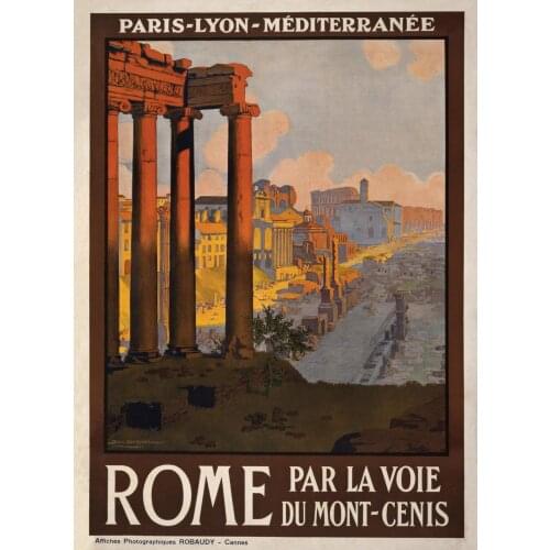 Vintage Travel Rome Italy Art print Silk poster Home Wall Decor