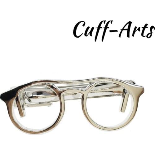 Cuffarts 20220 Novelty Metal Glasses Design Tone Necktie Tie Bar Clasp Clip Pin T20007