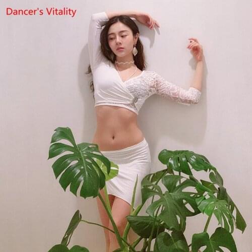 Belly Dance Female Adult Elegant Modal Elegant Top Practice Clothes Suit Oriental Dancing Temperament Performance Long Skirt Set