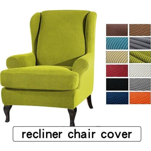 1 Set Furniture Cover Ultra Stretch Sofa Covers Furniture Protector with Elastic Bottom Anti-Slip Recliner Slipcovers