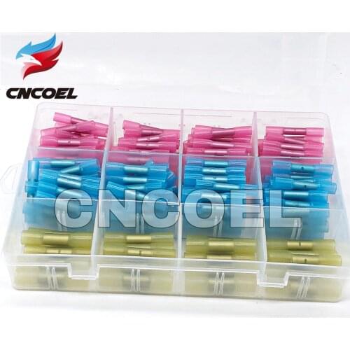 200PCS Waterproof Seal Soldering Sleeve 3 Sizes Insulated Electrical Wire Cable Crimp Terminals Connectors Kit With Box