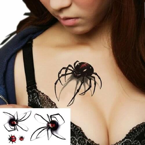 2021 1 Sheet Man Woman Sexy Temporary Tattoo Stickers Waterproof Fake Spider Ladybug Body Art Flash Tattoos Sticker EY669