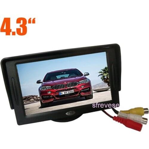4.3" TFT LCD Car Rear View Reversing Color Monitor DVD VCR For Backup Parking Camera