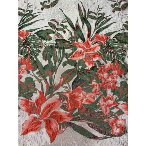 5yards/pc) fabulous flowers jacquard weave African bridal party lace fabric with flowers pattern for attractive dress FZZ941A