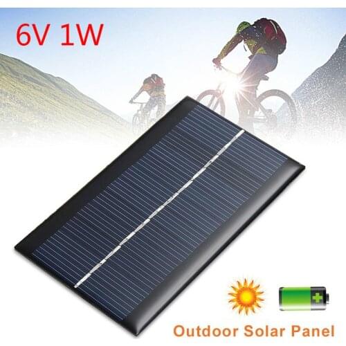 50pcs 6V 1W Mini Solar Panel Solar Cells DIY For Light Cell Phone Toys Chargers Portable Drop Shipping HIgh Quality DIY